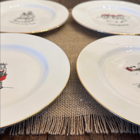 Merry Masterpieces Porcelain Christmas Dessert Plates by Dayton Hudson - Picture 2 of 9